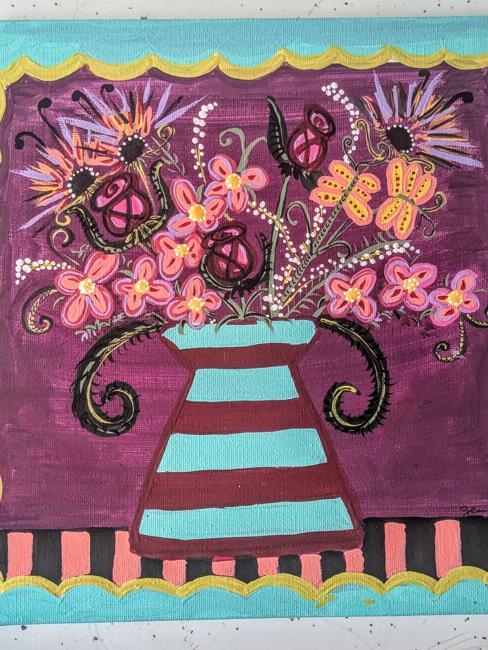 Original Signed Folk Art ❤️